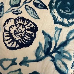 Anthropologie queen quilt and euro shams